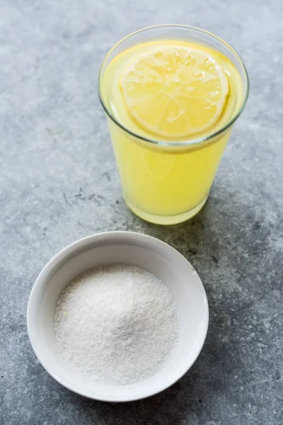 Στιγμιαία Λεμόνι Αρωματισμένο Σκόνη Πηκτίνης Χυμό Φρούτων Για Λεμονάδα Ποτά — Φωτογραφία Αρχείου