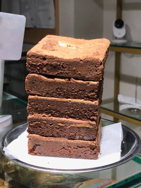 Çikolatalı Brownie adet Cafe Shop yığın. Organik tatlı.