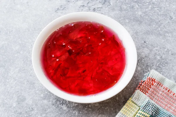 Hausgemachte Marmelade Aus Rosenblättern Einer Kleinen Schüssel Marmelade Bio Lebensmittel — Stockfoto