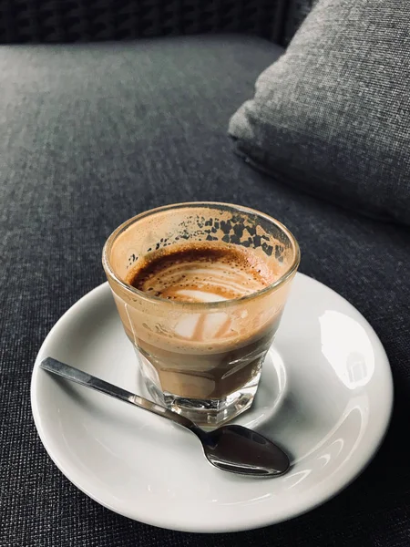 Copa Café Picolo Latte Sofá Cortado Bebidas Ecológicas — Foto de Stock