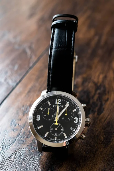 Turquía Agosto 2018 Reloj Cuarzo Tissot Reloj Pulsera Lujo Swiss — Foto de Stock