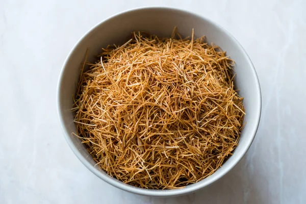 Gebakken Vermicelli Voor Turkse Kadayif Muhallebi Traditionele Natuurvoeding — Stockfoto