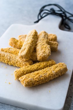 Ham donmuş ekmekli Mozzarella peynir sopa hazır pan kızartma için Fast food