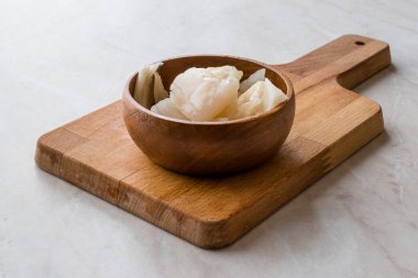 Sushi Ginger, tatlı turşu zencefil, Japon yemekleri. Geleneksel gıda.