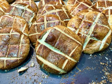 Kete, geleneksel Türk pasta. Erzurum dan ev yapımı ekmek