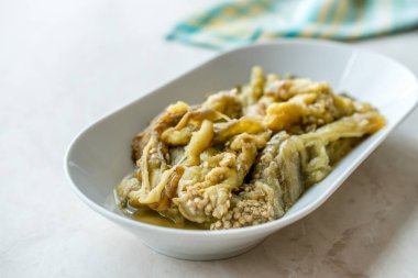 Ev yapımı patlıcan hamur Baba Ganoush/patlıcan dip.