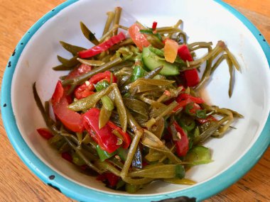 Kasede Taze Organik Samphire Salatası / Crithmum maritimum.