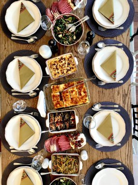 Zeytinyağlı Gıdayeşil Fasulyeli Türk Yemeği Sofrası (Zeytinyag