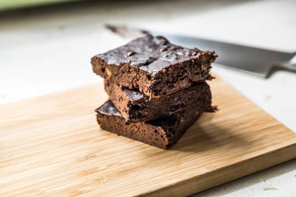 Chocolate Brownie Cake made with Carob Powder Flour.