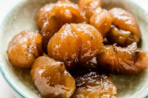 Postre de castaño turco / Kestane Sekeri. Alimentos tradicionales . —  Fotos de Stock