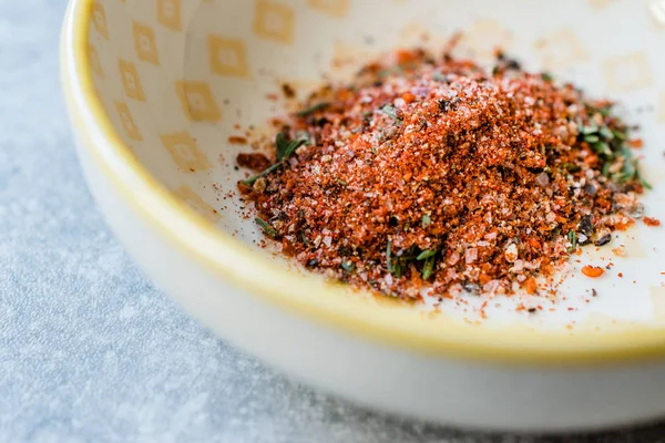 Organic Red Spice Korean Gochugaru Spice with Thyme and Sea Salt — стокове фото