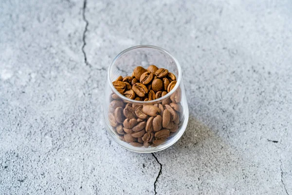 Coffee Beans Espresso Shot Glass Ready Use — Stock Photo, Image