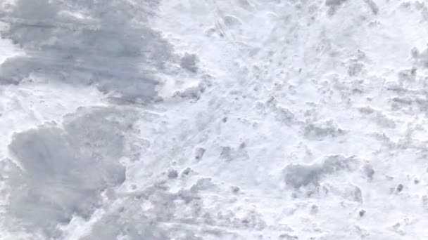 Horní pohled na ledové moře. Ledové útvary ze vzduchu. — Stock video
