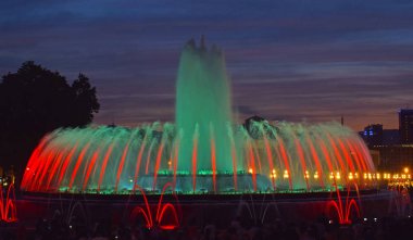 montjuic Barcelona sihirli Çeşmesi