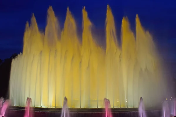 Magic Fountain Montjuic Hegy Barcelona — Stock Fotó