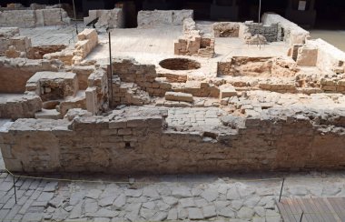 Arkeolojik kalıntıların Ortaçağ Dönemi Barcelona El Borne