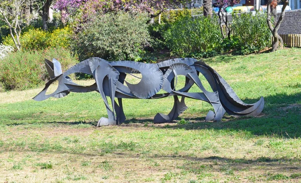 Статуя Лисы Парке Гвинеуэта — стоковое фото