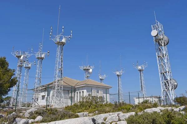 Torre Telecomunicações Garraf Montanhas Barcelona — Fotografia de Stock