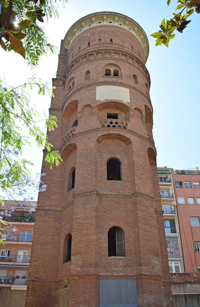Tornet Vattnet Barcelona — Stockfoto