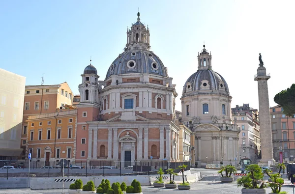 Velence Tér Templom Santa Maria Loreto Kupolák Rómában — Stock Fotó