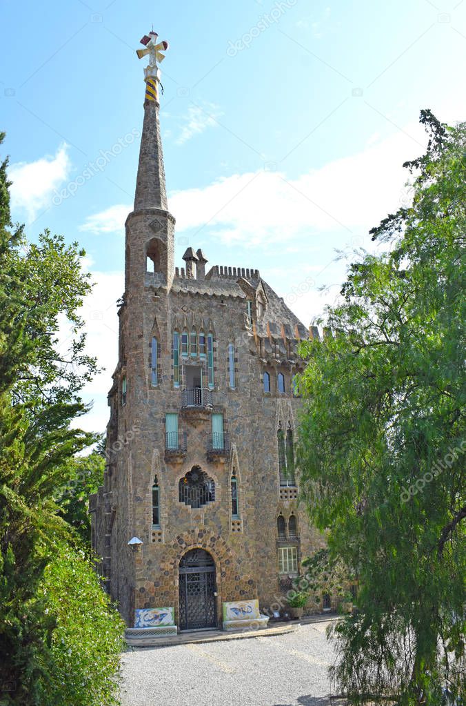Torre Bellesguard, architect Antonio Gaudi in Barcelona