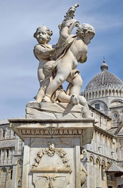 Fontána Anděly Městě Pisa Ital — Stock fotografie