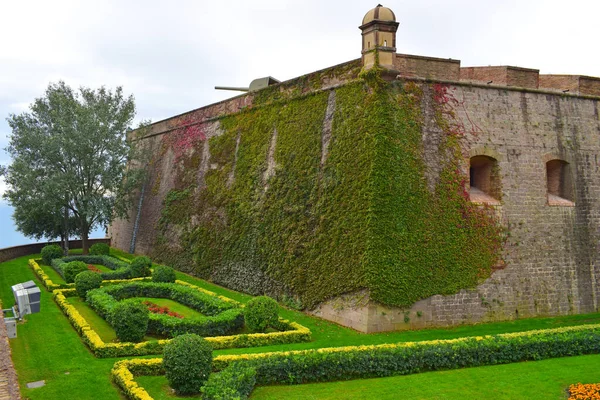 Montjuic Slott Barcelona Spai — Stockfoto