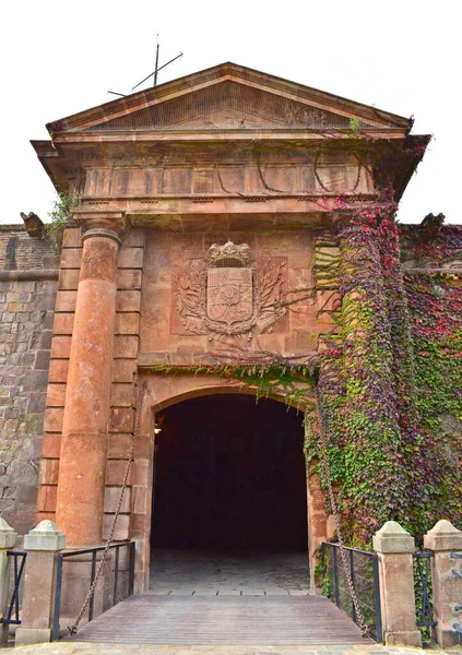 Castello Montjuic Barcellona Spai — Foto Stock