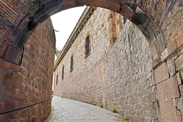 Castello Montjuic Barcellona Spai — Foto Stock
