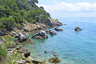 Lloret de Mar 'daki manzara, Gerona, Katalonya, Spai