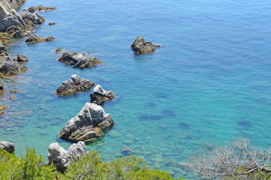 Lloret de Mar 'daki manzara, Gerona, Katalonya, Spai