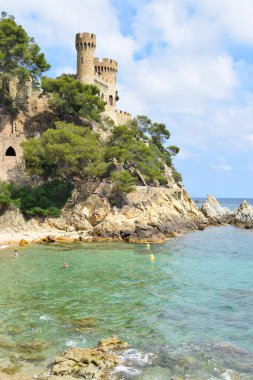 Plaj kalesi, Lloret de Mar Girona İspanya Europ
