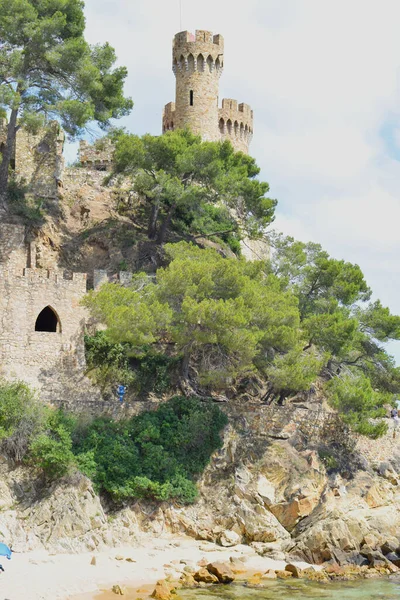 Strandburg Lloret Mar Girona Spai — Stockfoto