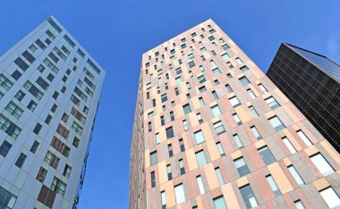 Barcelona Katalonya 'daki modern binalar Spai