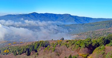 Barcelona Spai 'nin El Montseny eyaletinde manzara