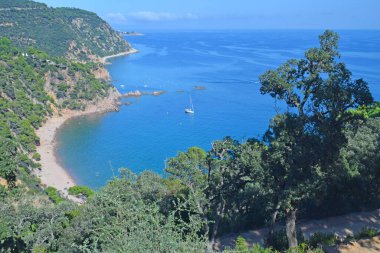 Tossa de Mar 'daki manzara, Costa Brava Katalonya Spai