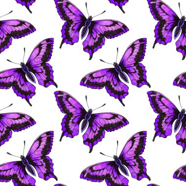 Kelebekler güveler böcekler hayvanlar sinek. Bytterflies ile Seamless modeli. Duvar kağıdı. Rose papatya çiçekler çiçek. 