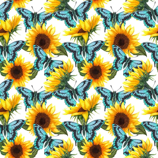 Pola tanpa kelopak bunga matahari. Latar belakang kain bunga matahari
. Stok Gambar