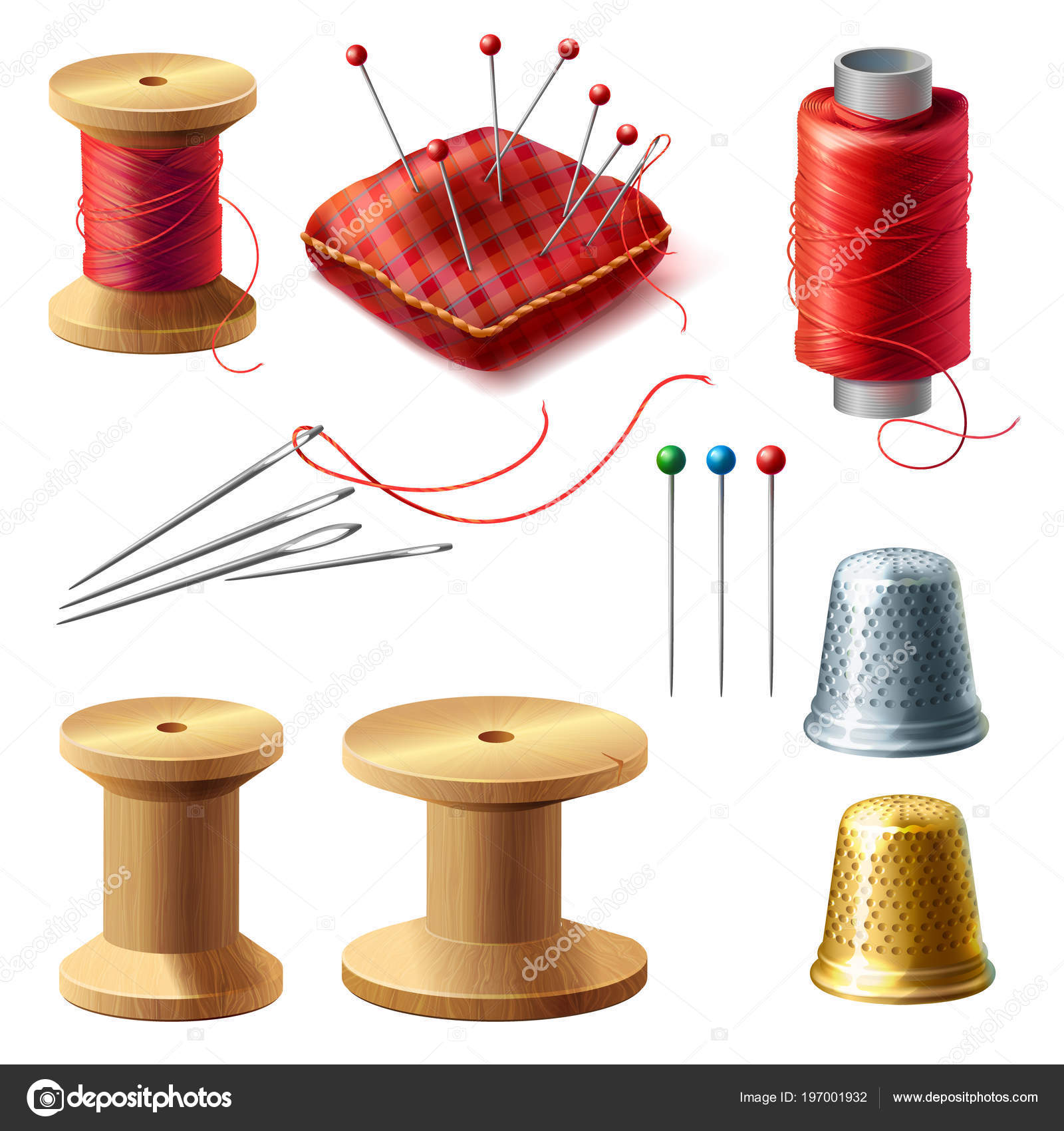 Sewing accessories sewing imágenes de stock de arte vectorial