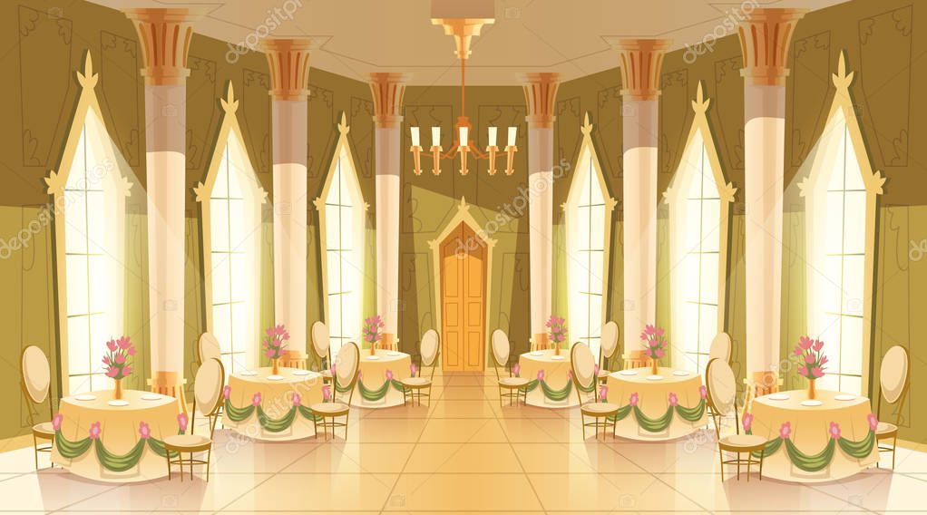 Cámara., Cena, Ilustración, Real, Antiguo. Imagen Vectorial de