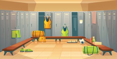 Vector changing room with lockers for sports vector Vector changing room with lockers for sports vector
