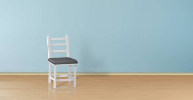 Sandalye, arka plan ile 3D gerçekçi tasarlamak vektör