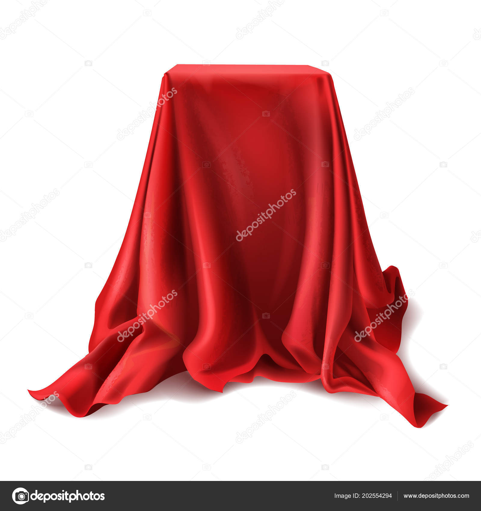 Vector 3d Realistic Red Neck Scarf Neckerchief Stock Illustration