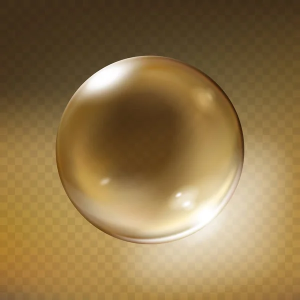 矢量逼真玻璃球透明 — 图库矢量图片