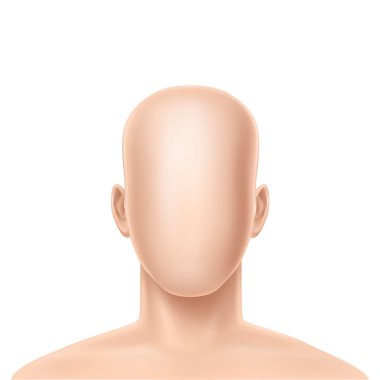 3D gerçekçi meçhul insan modeli vektör