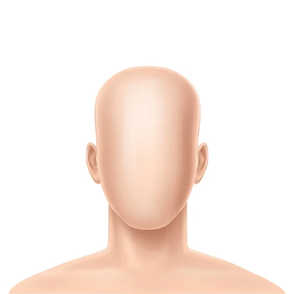 Vector 3d realistic faceless human model — Stock Vector