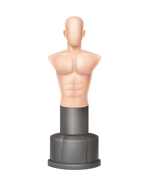 Vektor 3D realistischer Boxsack - menschlicher Körper — Stockvektor