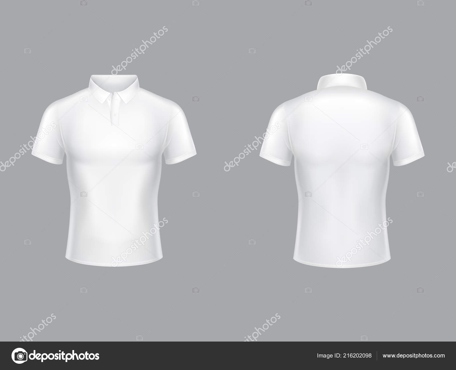 White polo shirt vector 3D blank model Stock Vector Image by ...