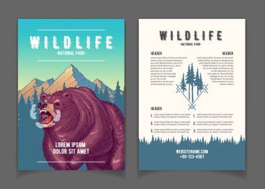 Milli Parkı doğa konumlar vektör kitapçık