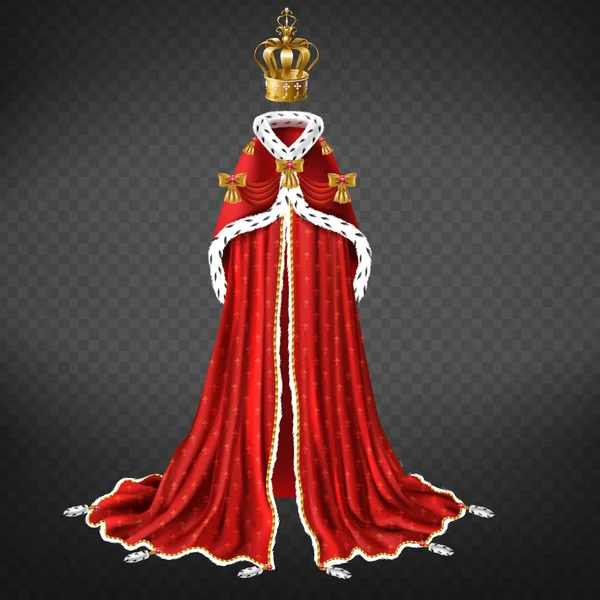 Mittelalterliche Monarch zeremoniellen Tuch realistischen Vektor — Stockvektor
